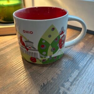 Ohio Themed Mug with Red Interior